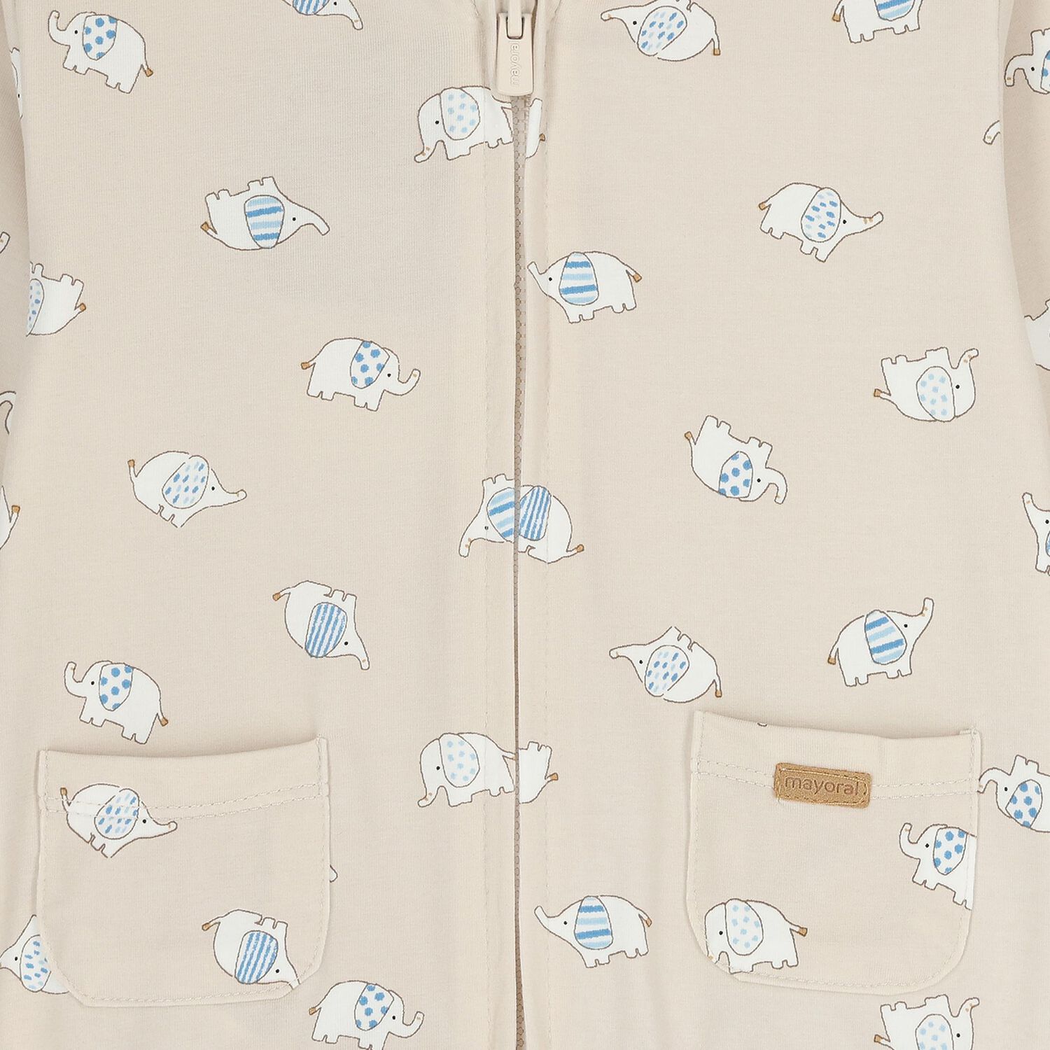 Baby Boys Beige & Blue Tracksuit Set ( 3 Piece ) , 1, hi-res