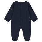 Baby Boys Navy Blue & Gold Babygrow Gift Set , 2, hi-res
