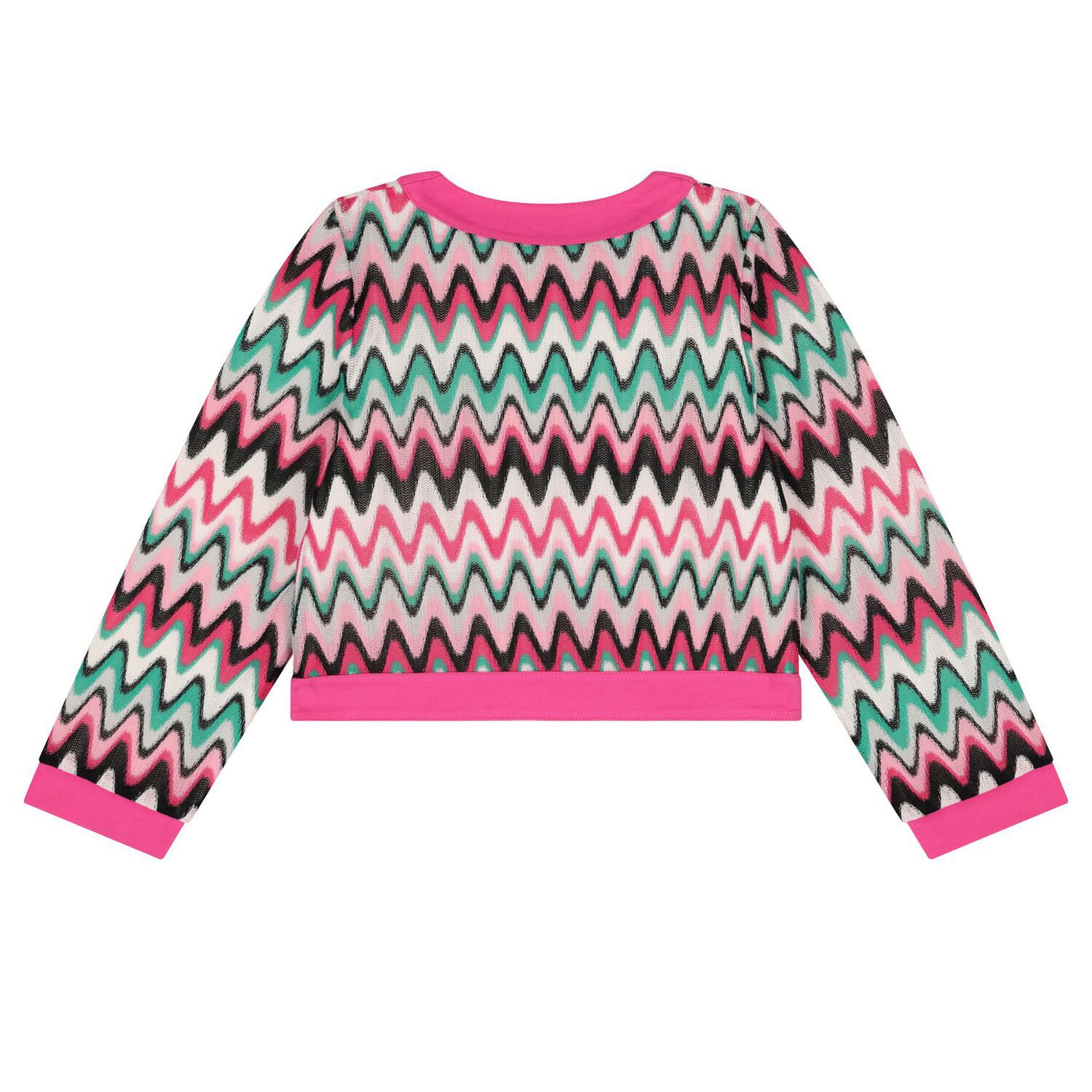 Girls Pink Logo Cardigan, 1, hi-res