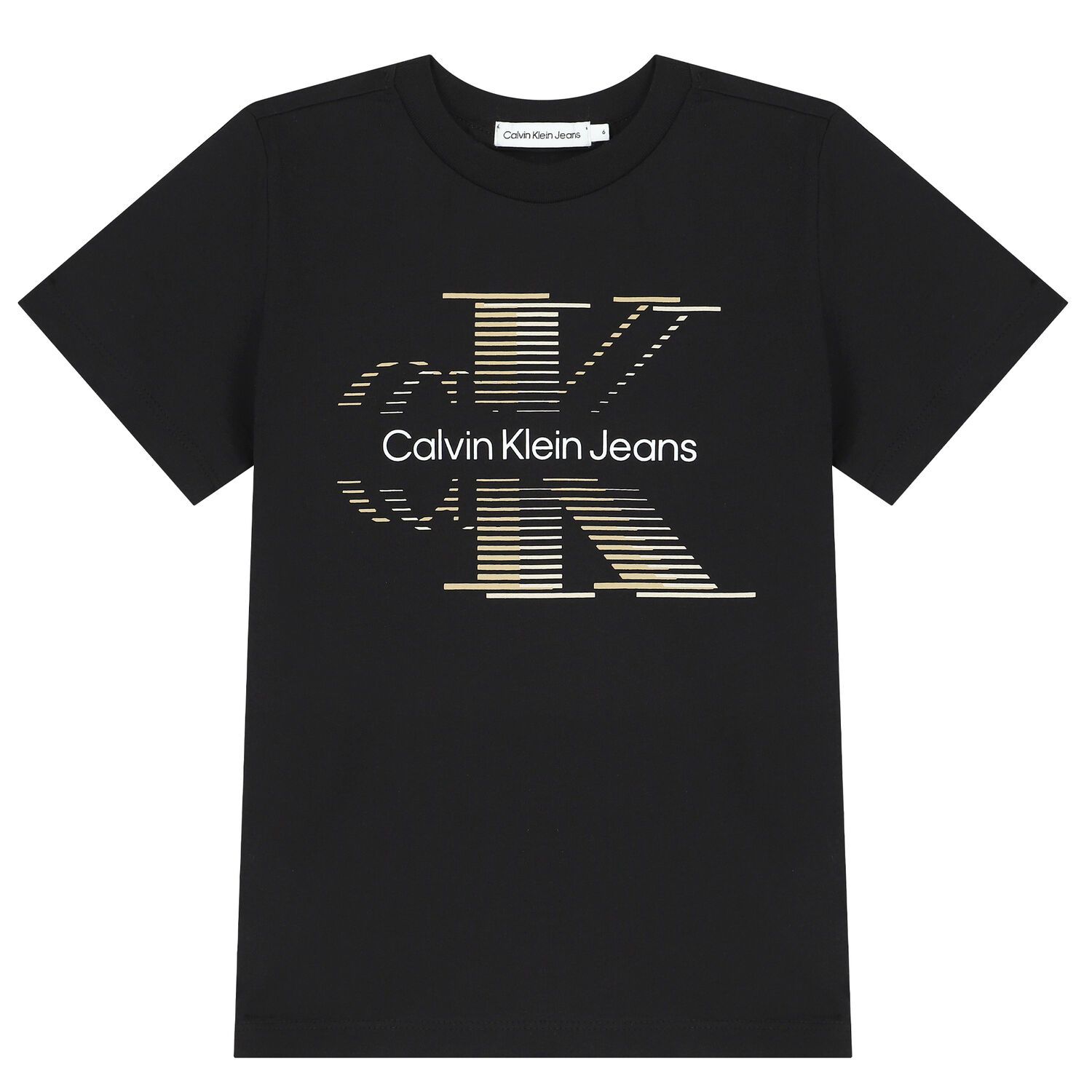 Boys Black Logo T-Shirt, 1, hi-res