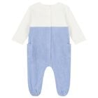Baby Boys White & Blue Lamb Babygrow, 1, hi-res