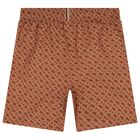 Boys Rust Orange Logo Swim Shorts, 1, hi-res