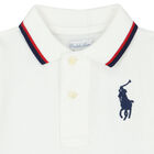 Baby Boys White Logo Romper, 1, hi-res