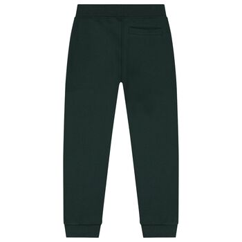 Boys Green Logo Joggers