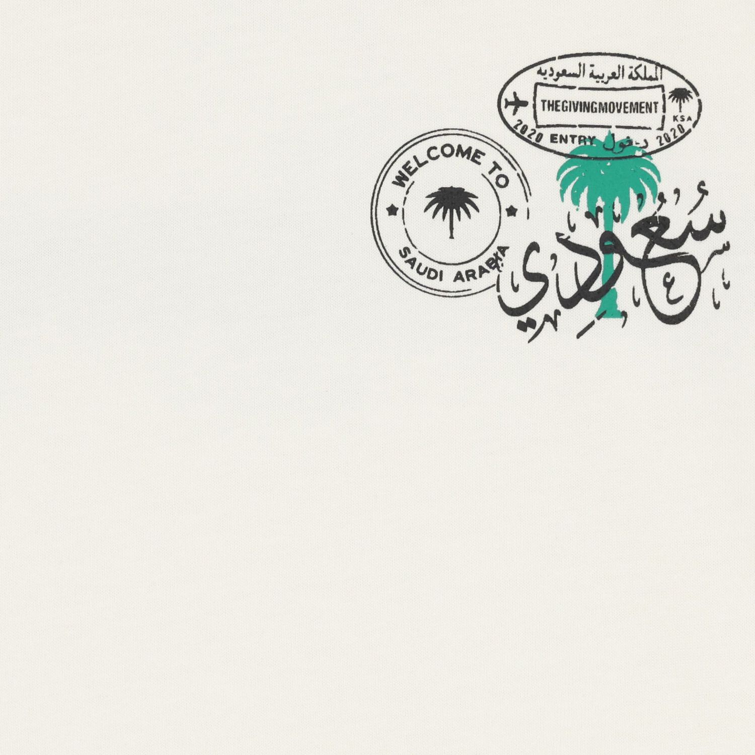 Ivory Logo Saudi Oversized Fit T-Shirt, 1, hi-res