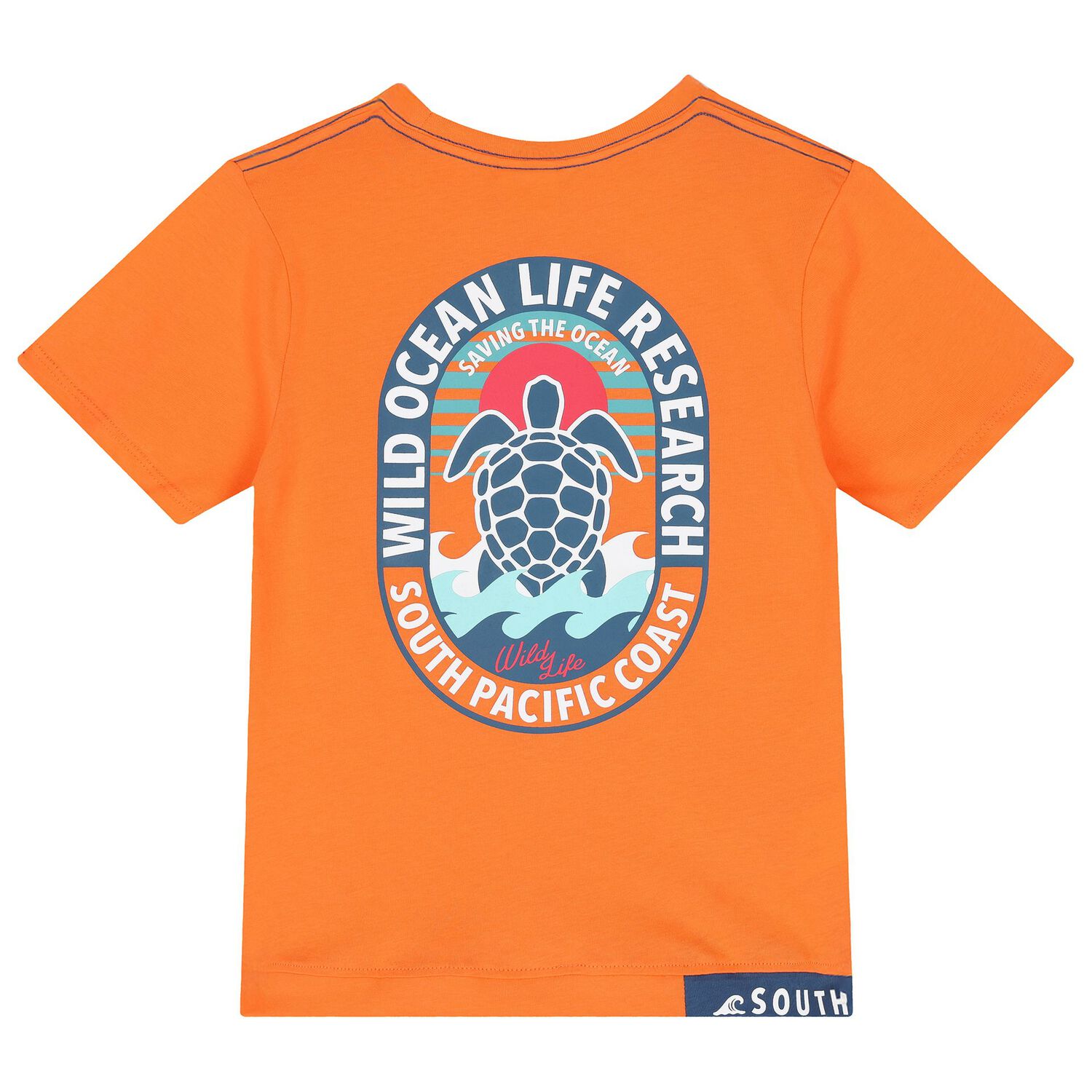 Boys Orange & Navy Blue Shorts Set, 1, hi-res