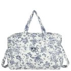 Ivory & Navy Blue Toile De Jouy Baby Changing Bag, 1, hi-res