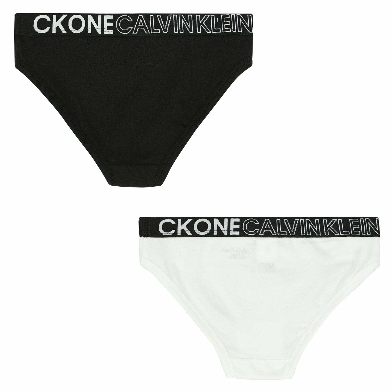 Girls White & Black Bikini Brief (2 Pack), 2, hi-res image number null