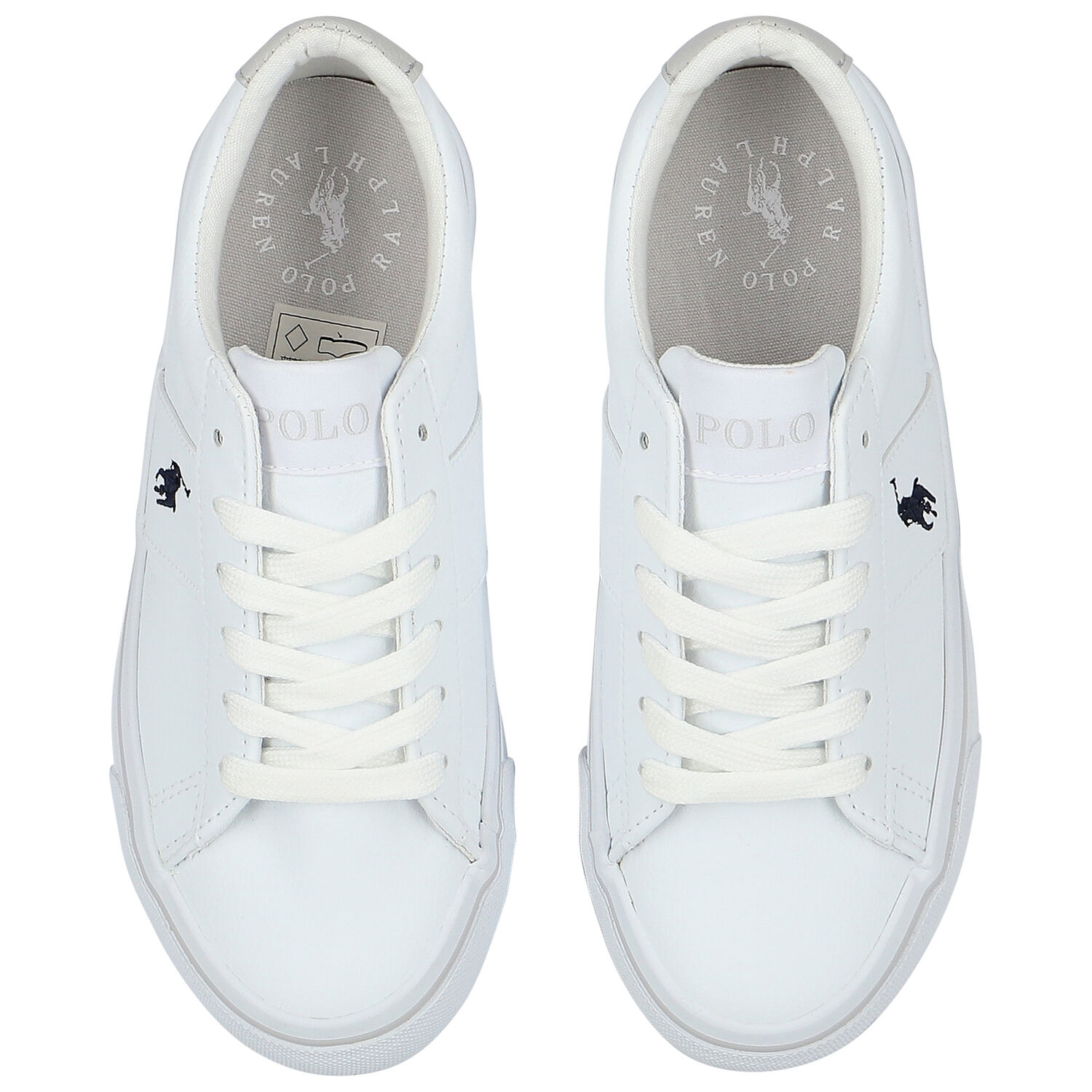 Boys White Logo Trainers, 1, hi-res