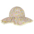 Baby Girls Pink & Yellow Liberty Hat, 1, hi-res