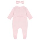 Baby Girls Pink Logo Babygrow Set, 1, hi-res