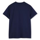 Boys Mini Me Navy Blue Logo T-Shirt, 2, hi-res