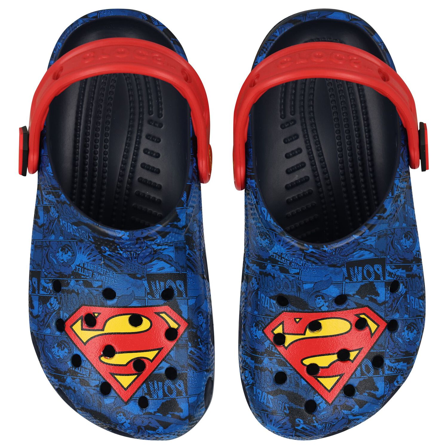 Blue & Red Superman Classic Clogs Sandals, 1, hi-res