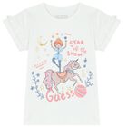 Girls White Logo T-Shirt, 1, hi-res