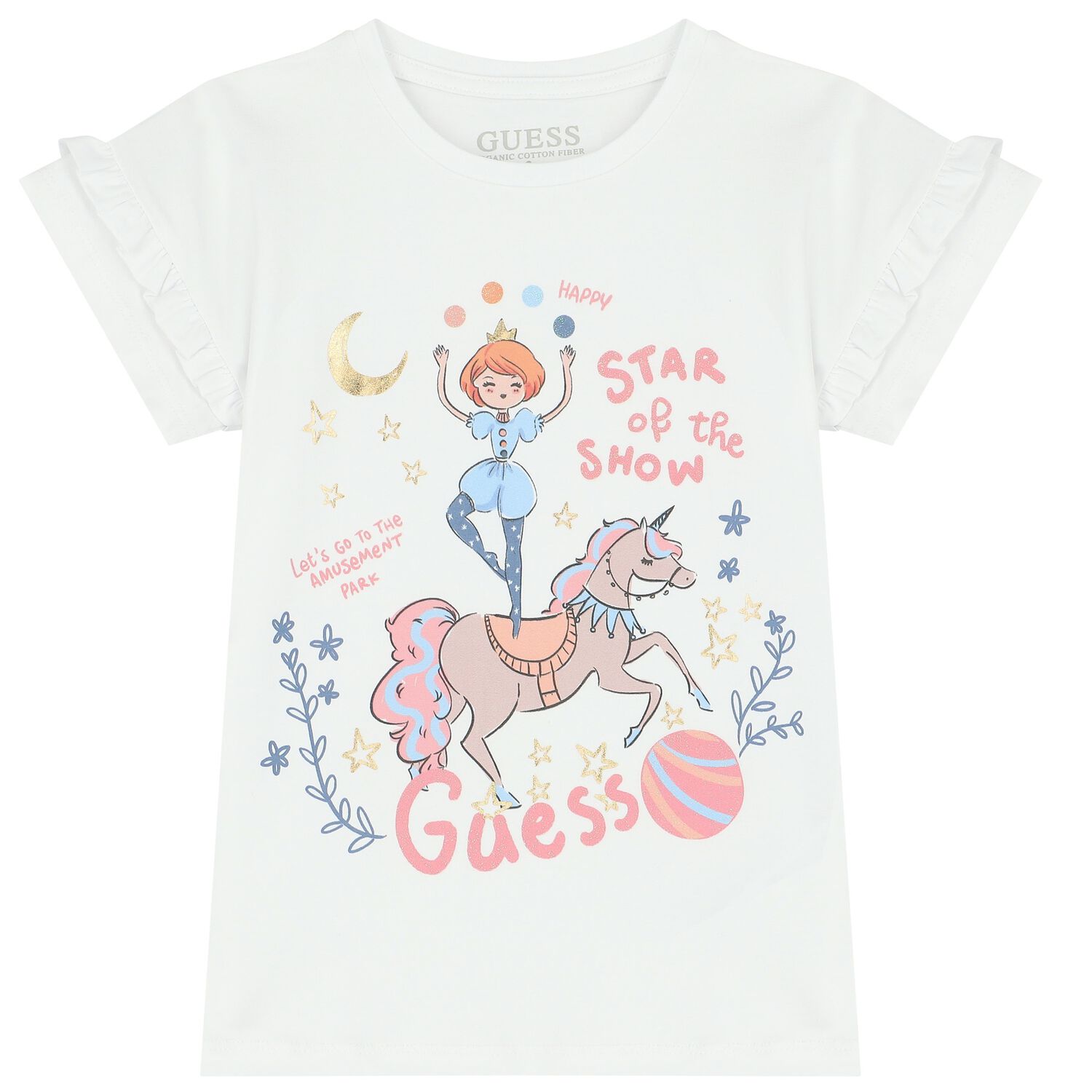 Girls White Logo T-Shirt, 1, hi-res