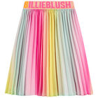 Girls Rainbow Pleated Skirt, 1, hi-res