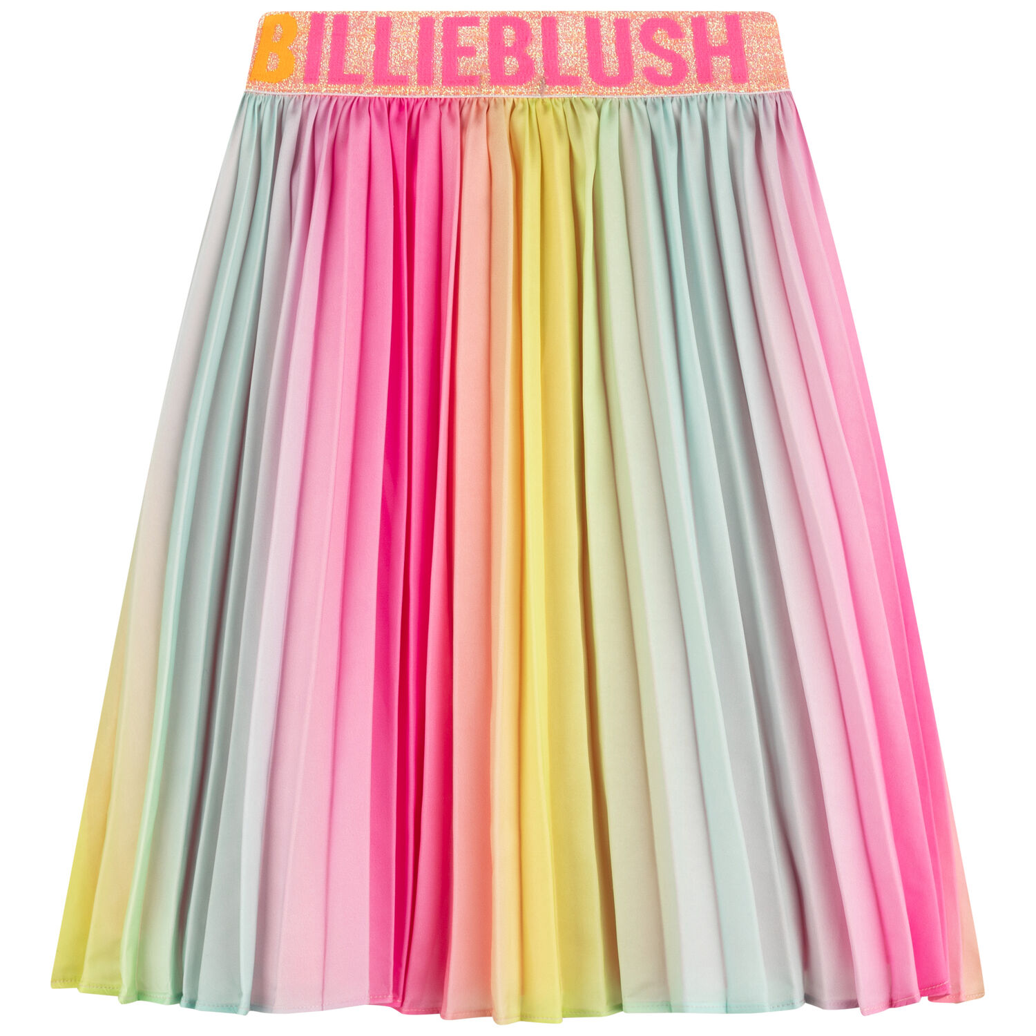 Girls Rainbow Pleated Skirt, 1, hi-res