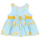 Baby Girls Blue Floral Dress Set, 1, hi-res