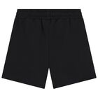 Boys Black Logo Shorts, 2, hi-res