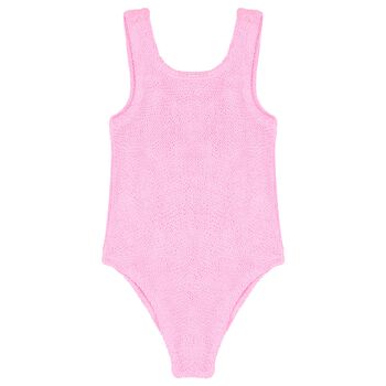 Girls Bubblegum Pink Crinkle Swimsuit