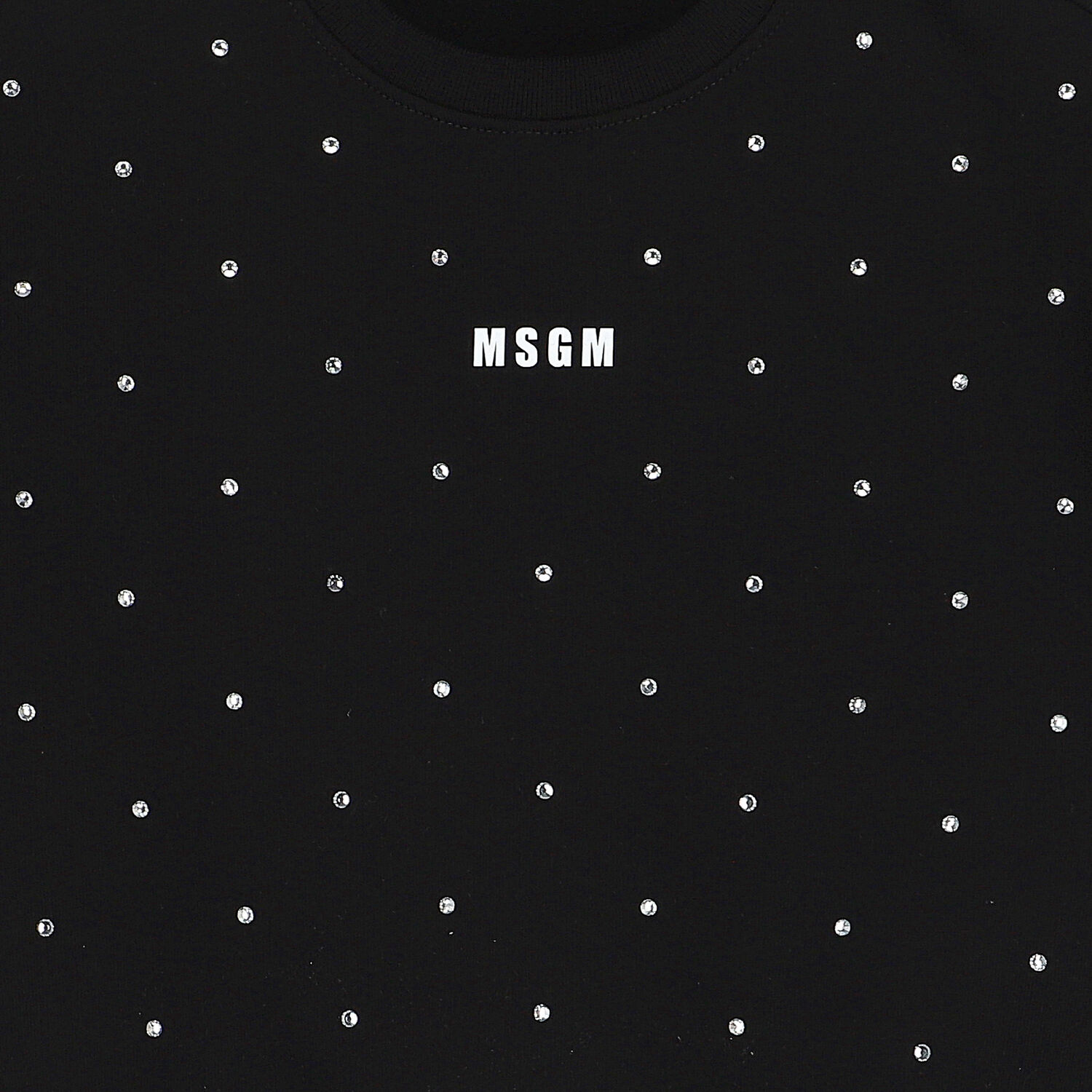 Girls Black Logo Embellished Sweatshirt, 1, hi-res