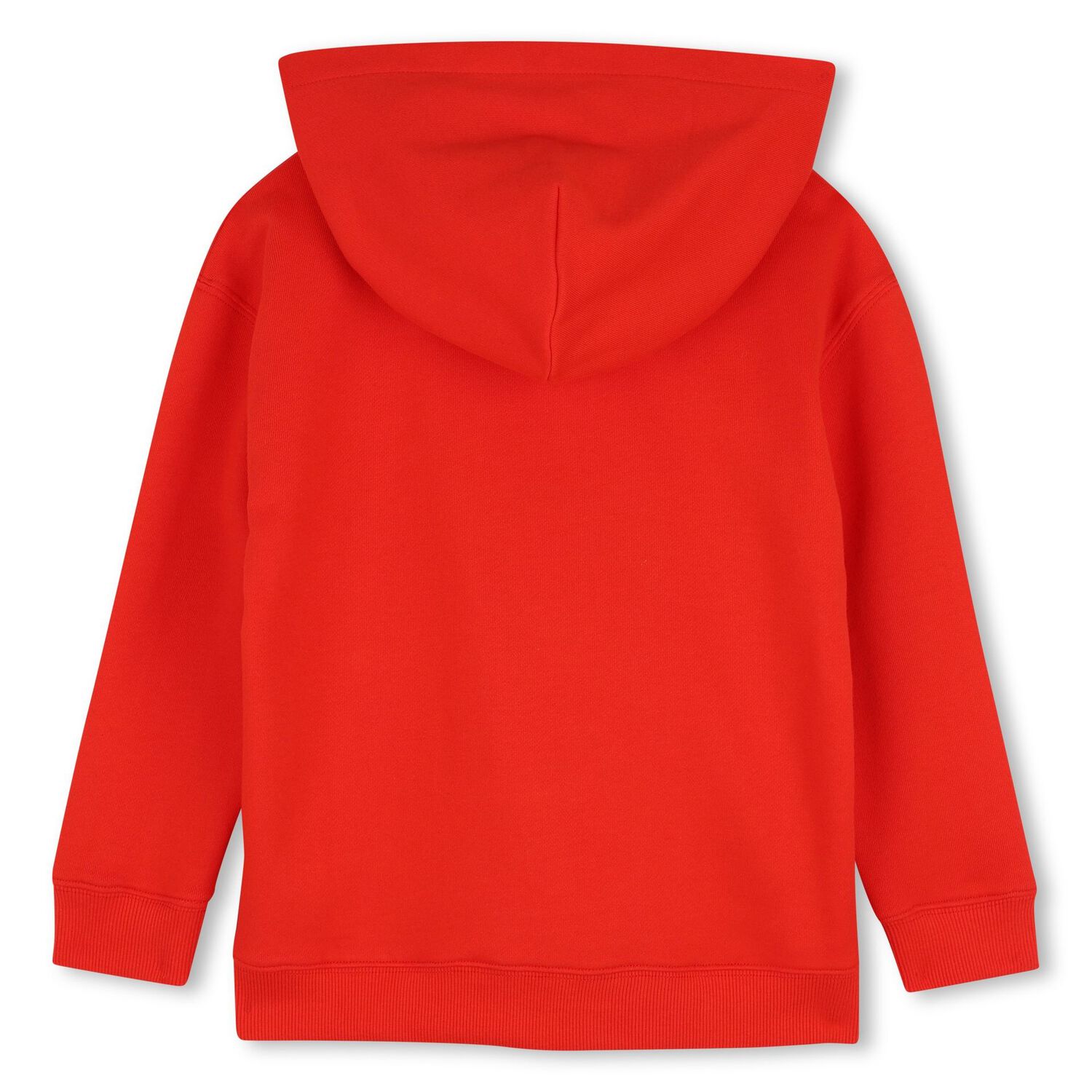 Girls Red Daisy Pocket Hooded Top, 1, hi-res