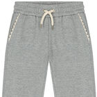 Girls Grey Logo Joggers, 1, hi-res