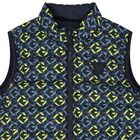 Boys Navy Blue Logo Reversible Gilet, 1, hi-res