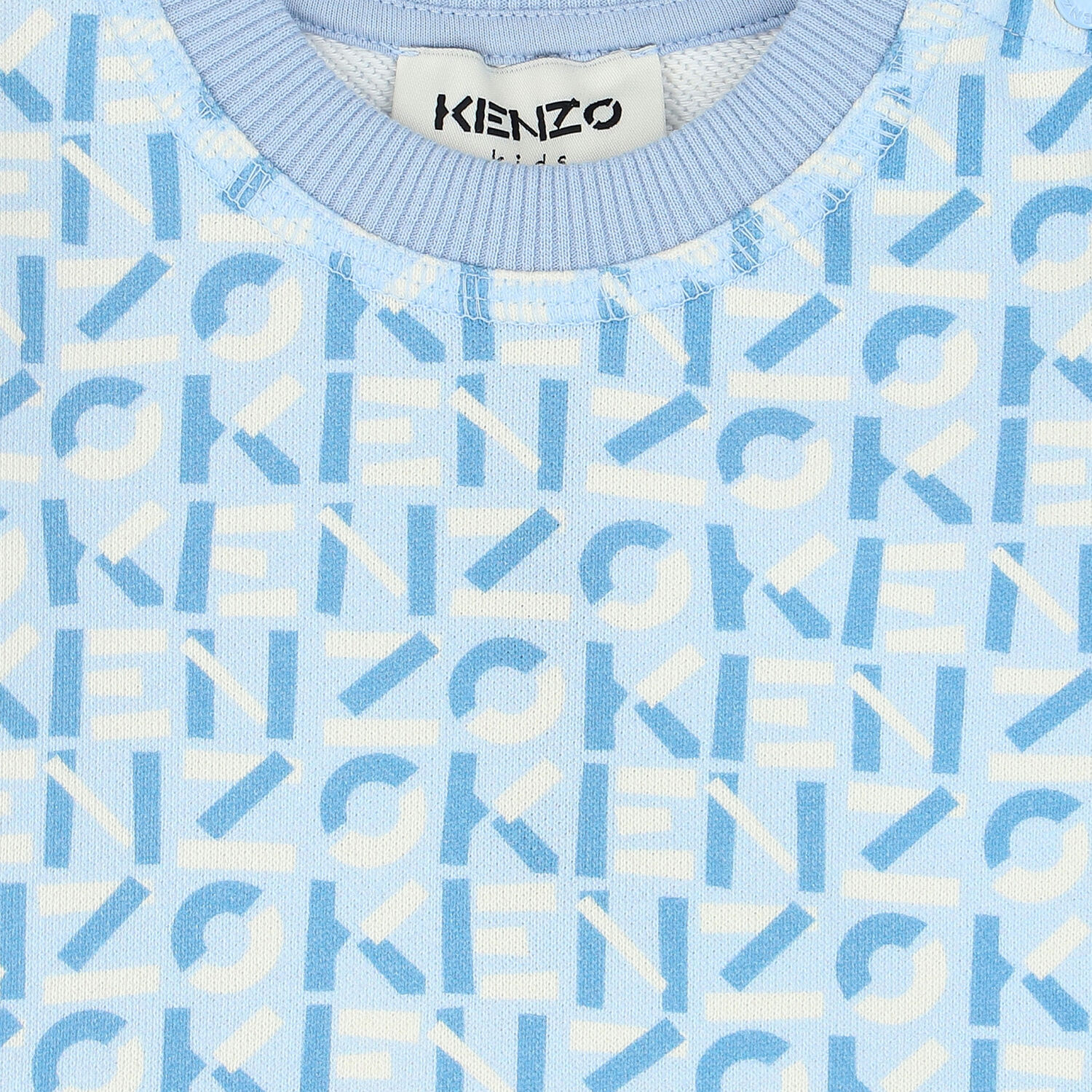 Younger Boys Blue Logo Sweatshirt, 1, hi-res