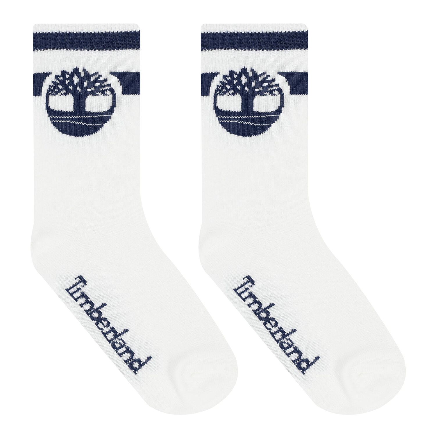 Baby Boys White Logo Socks ( 3 Pack ), 1, hi-res