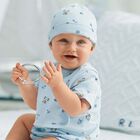 Baby Boys Blue Romper, 1, hi-res