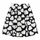Girls Black & White Printed Skirt, 1, hi-res