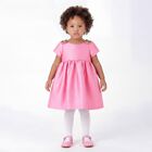 Baby Girls Pink & Green Floral Dress , 1, hi-res