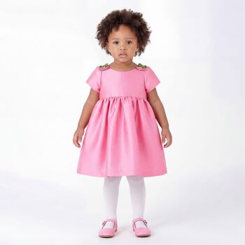 Baby Girls Pink & Green Floral Dress 