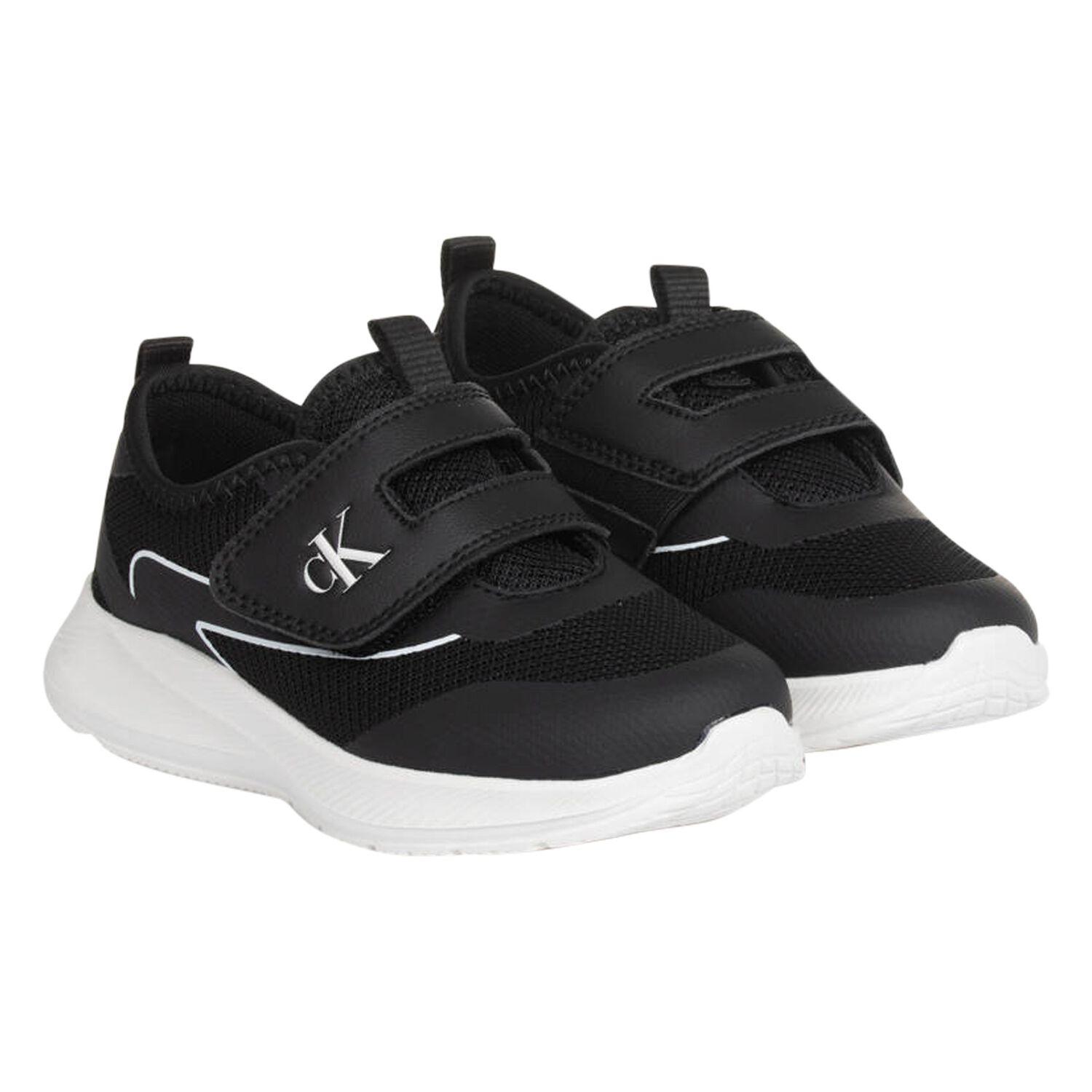 Boys Black & White Logo Trainers, 1, hi-res image number null