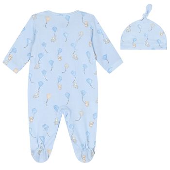 Baby Boys Blue Kite Babygrow & Hat Set