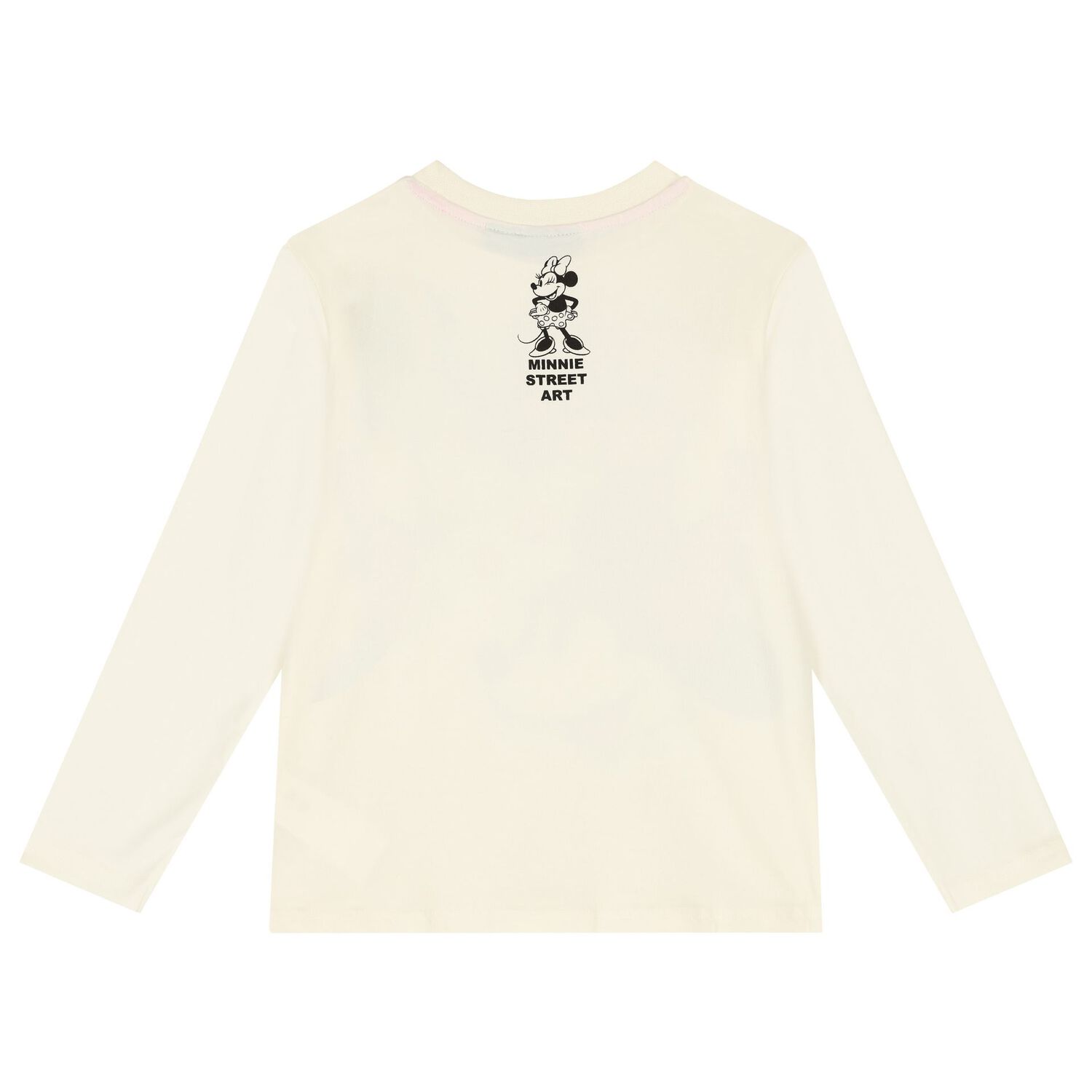 Girls Ivory Logo Disney Long Sleeve Top, 1, hi-res image number null