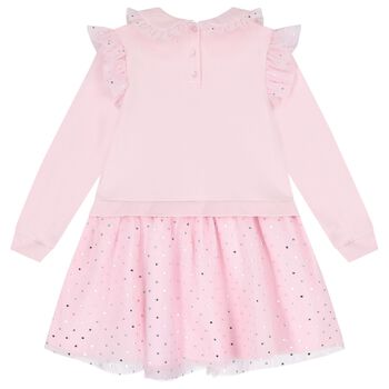 Girls Pink Ruffle Tulle Dress