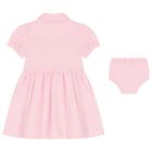Baby Girls Pink Logo Polo Dress Set, 1, hi-res