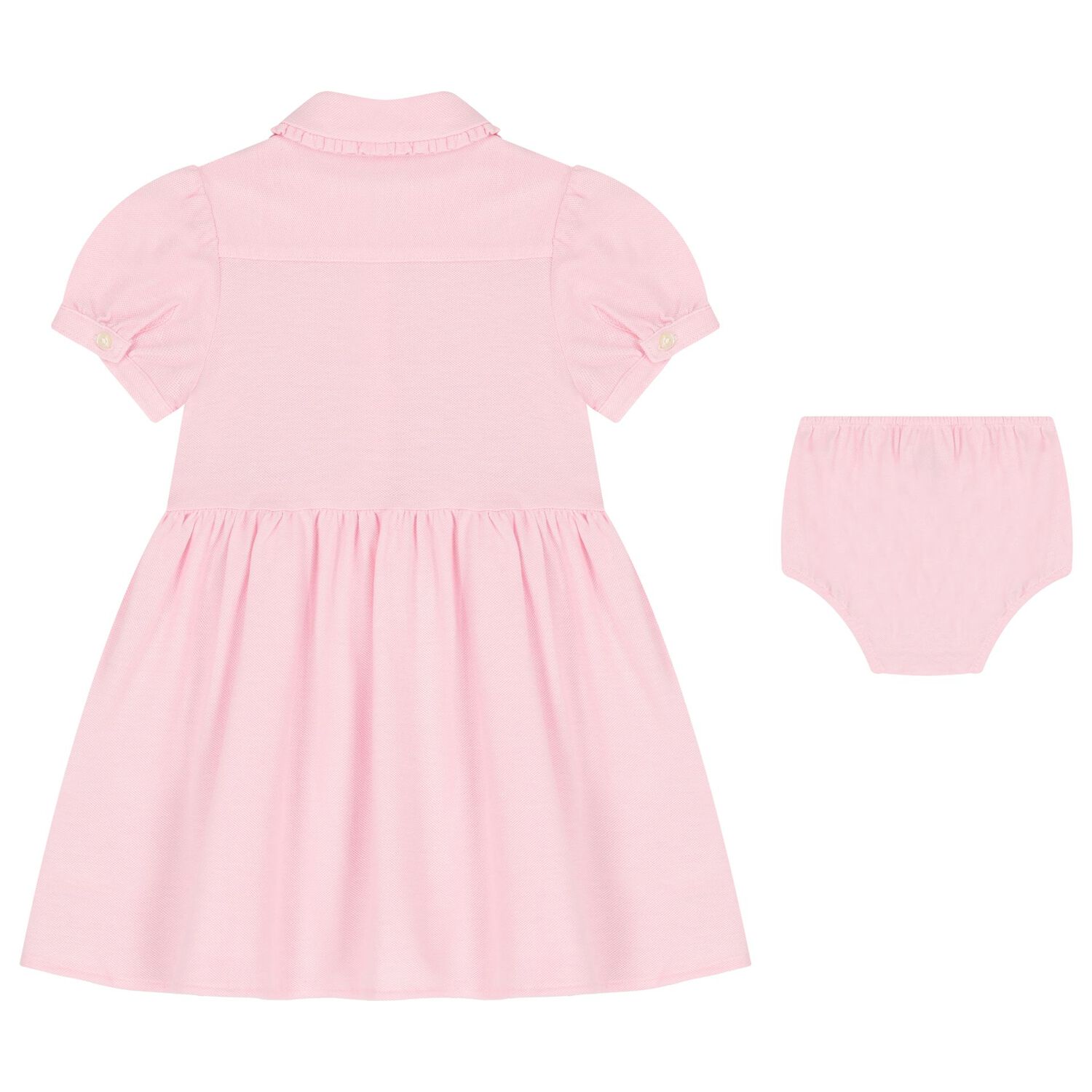 Baby Girls Pink Logo Polo Dress Set, 1, hi-res