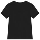 Boys Black Logo T-Shirt, 1, hi-res