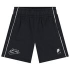 Boys Black Logo Shorts, 1, hi-res