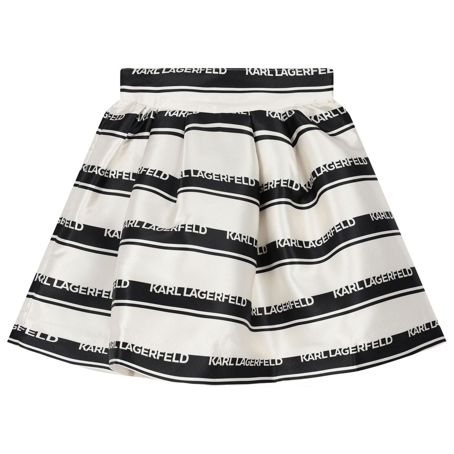 Girls Ivory & Black Striped Skirt, 1, hi-res image number null