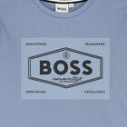 Boys Blue Logo Long Sleeve Top, 1, hi-res