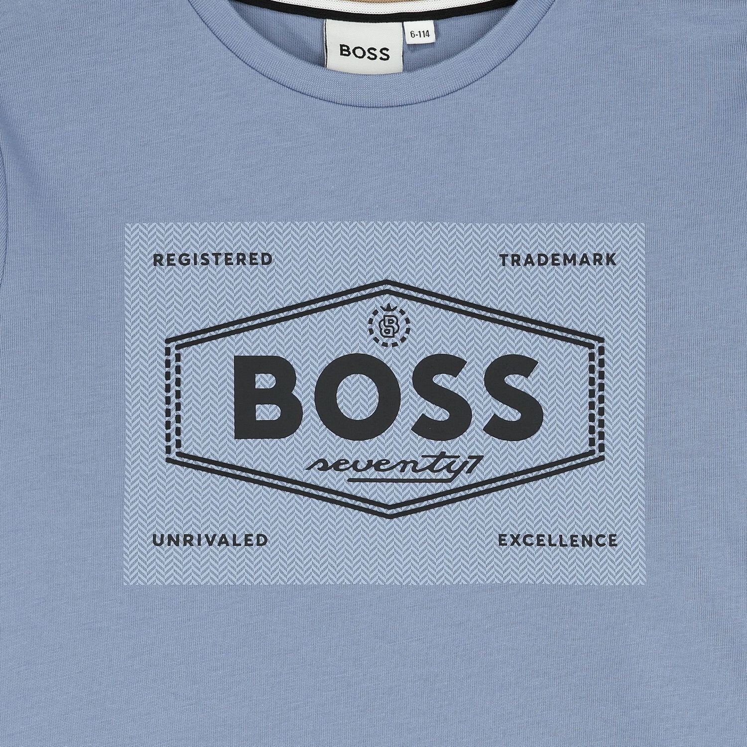 Boys Blue Logo Long Sleeve Top, 1, hi-res