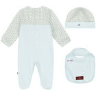 Blue & Gold Logo Babygrow Set, 2, hi-res