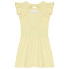 Girls Yellow Logo Dress, 1, hi-res