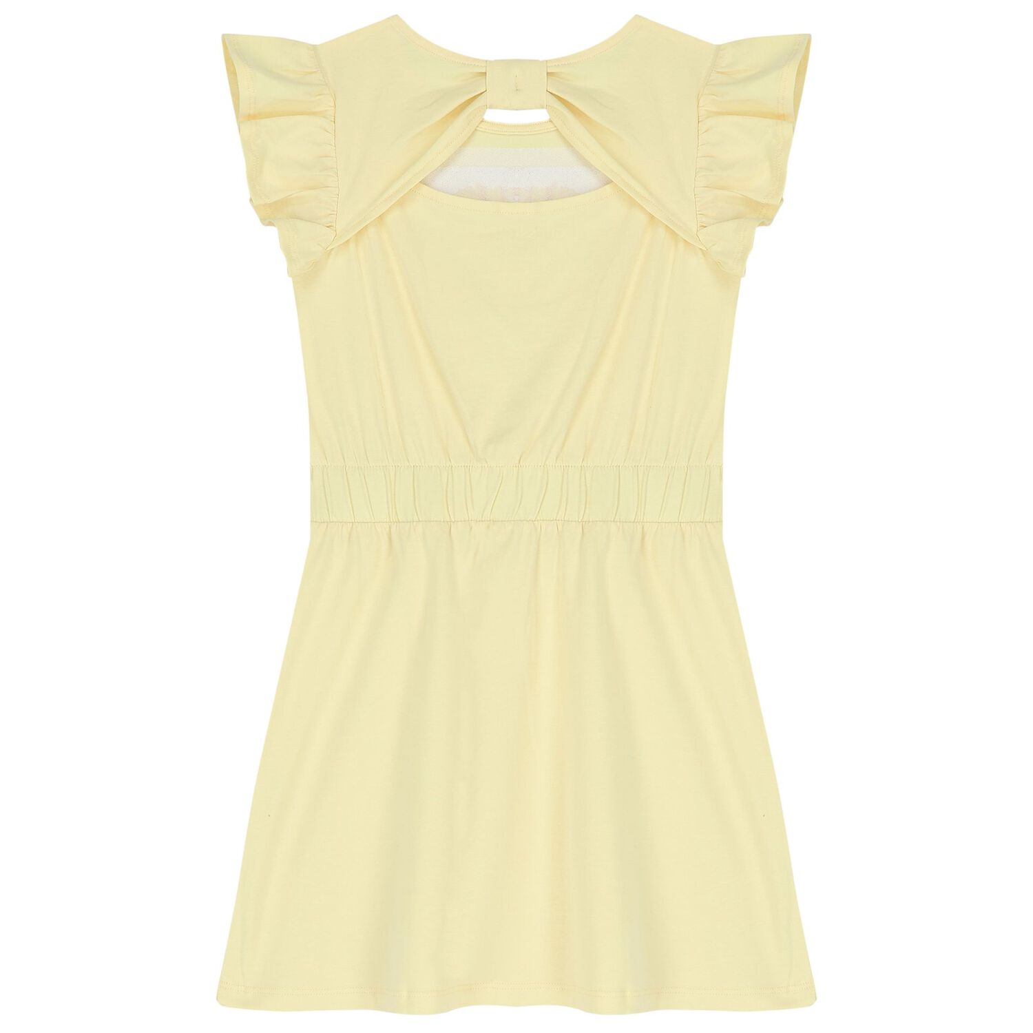 Girls Yellow Logo Dress, 1, hi-res