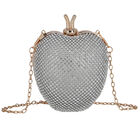 Girls Silver & Gold Embellished Satin Bag, 2, hi-res
