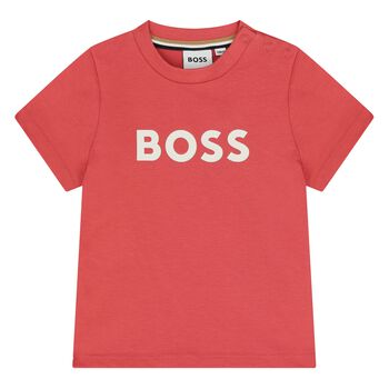 Younger Boys Mini Me Red Logo T-Shirt